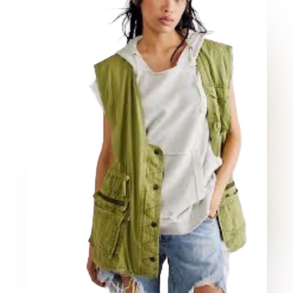 NWOT Free People / We the Free Dusty River Oversized Utility Vest XS 128
